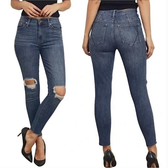 Kendall + Kylie the Kontour High Rise distressed Jeans women’s size 29 - Picture 1 of 12